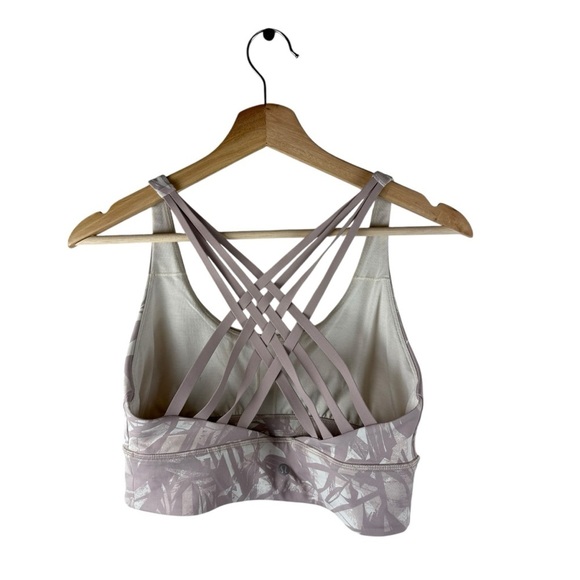 Lululemon Free To Be Moved Bra Size 10 Shadow Leaf Light Ivory Muse / Muse - Picture 7 of 9